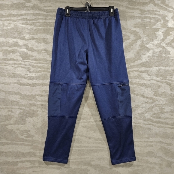 Lands' End SZ Med Navy Blue Pull On Skinny Track Pants W/Hip Pockets & Cargo - Picture 2 of 11
